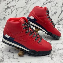 Men’s Fila Fitness Hiker Mid Red | Navy | White Sneakers - £78.33 GBP