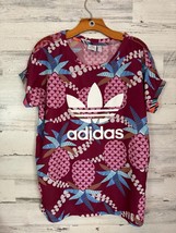 Adidas Originals X FARM Rio T-Shirt Women Medium Multicolor Mesh Hawaiian XS -XL - £14.86 GBP