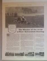 1926 McCormick Deering Tractor Magazine Advertisement  15 30 - £22.16 GBP
