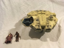 Millennium Falcon Star Wars Flying Ship Action Figure Chewbacca &amp; Obi-wan Kenobi - £59.83 GBP
