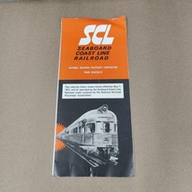 1971 Seaboard Coastline Railway Railroad Train Schedule Pamphlet with Ro... - $15.00