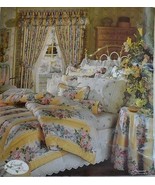 CROSCILL Princess Floral Stripe Yellow Multi 2-PC 86 x 15 Blouson Valances - $54.00