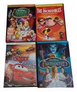 Disney Movie DVD Lot of 4 Incredibles Alice in Wonderland Cars Enchanted - £6.29 GBP