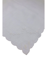 Vtg 1940s Hanky Handkerchief White Delicate Embroidery Embroidered Roman... - $283.01 MXN
