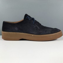 Dries Van Noten Shoes Mens 9.5 43 Navy Blue Suede Lace Up Round Toe - £112.16 GBP