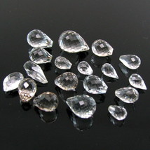 41.5Ct 18pc Lotto All&#39;Ingrosso Naturale Topazio Bianco Mix Goccia Taglio Gemme - £37.97 GBP