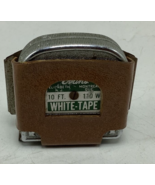 Vintage Evans White Tape Steel Rule 110 W 10 FT. IN Leather case - $17.84 CAD