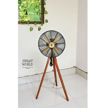 Handmade Antique Floor Standing Pedestal Fan, Royal Navy London Fan, BLACK gift - £159.68 GBP