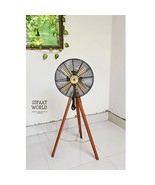 Handmade Antique Floor Standing Pedestal Fan, Royal Navy London Fan, BLA... - £161.27 GBP