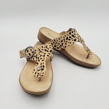 Hotter Resort Toe Post Wedge Sandals Size 5 EU 36 Cheetah Print  - $29.99