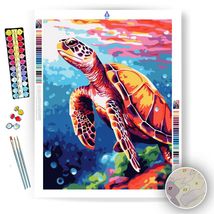 Vibrant Turtle Haven - Paint by Numbers - £23.90 GBP+