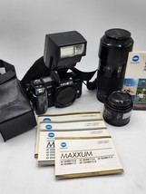 Vintage MINOLTA Maxxum 7000 AF 50mm 1.4 Flash 2000AF, AF Zoom 70-210 - $79.15