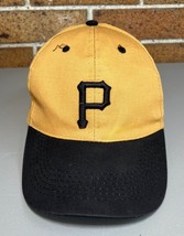 Pittsburg Pirates Black &amp; Tan Hat MLB Baseball Cap tan Embroidered - £7.97 GBP