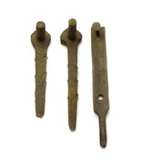 Set of 3 Antique Hand Forged Iron Thick Door Barn Metal Parts - $34.62