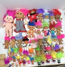 Lot Of 50 vintage toys 80s 90s Variates Sizes And Models Trolls Russ And More - £100.00 GBP