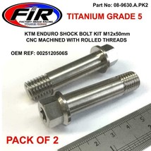 Titanium Upper &amp; Lower Shock Bolt Bolts Kit Ktm EXCF250 Excf 250 2008-2017 08-17 - £26.59 GBP