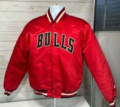 Vintage STARTER NBA Chicago Bulls 80’s 90’s Satin Jacket Large - £117.67 GBP