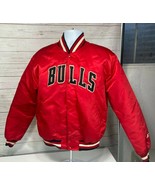 Vintage STARTER NBA Chicago Bulls 80’s 90’s Satin Jacket Large - $203.09 CAD