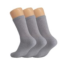 AWS/American Made 3 Pairs Gray Athletic Crew Socks for Women (Shoe Size 9 to 11) - £7.75 GBP+