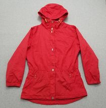 Winter Elegance Jacket Womens 8 Red Windbreaker Zip Pockets Hooded Outdoor - $16.86