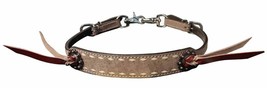 Western Saddle Horse Brown Leather Wither Strap w/ Buckstitch + Leather strings - £13.07 GBP