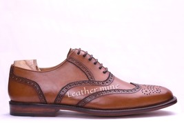 Handmade Leather Patina Loafers Men&#39;s Shoes Genuine Leather Custom Shoes - £124.57 GBP