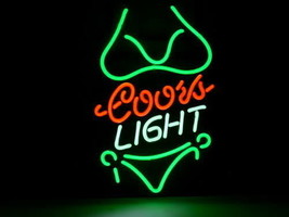 New Coors Light Green Bikini Beer Lager Neon Sign 17&quot;x14&quot; - £104.21 GBP