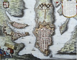 Valletta, Malta, map by Dapper/Van Meurs, 1668, Valetta Civitas Nova Maltae - $676.11