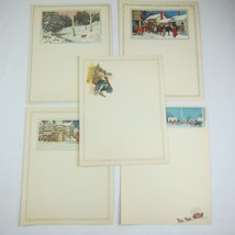 5 Holiday Stationery Salesman Sample Letterheads Goes Lithography Vintag... - $19.99