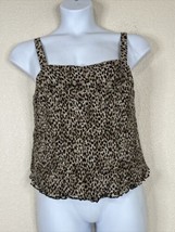 Torrid Womens Plus Size 3 (3X) Animal Print Smocked Crop Tank Top Sleeveless - £11.18 GBP