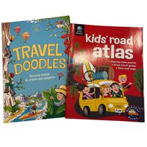 Travel Doodles &amp; Kids Road Atlas Set Educational Travel Activity Books - $7.68