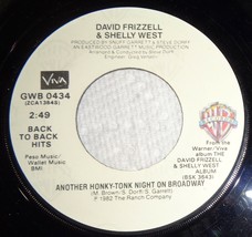 David Frizzell &amp; Shelly West 45 RPM Record- Another Honky Tonk Night Bro... - £2.95 GBP