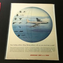 VTG 1970 Boeing 707 and 720 Jetliners Commercial Service Print Ad - $14.20