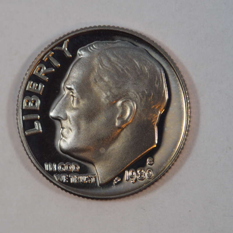 1980 S Roosevelt Clad Dime Proof GEM US Coin Proof (PF) - SKU 42USDMCL - $2.95