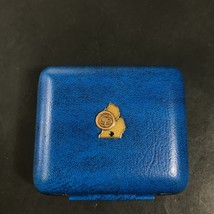 Vintage Bulova Viaggio Orologio Blu Custodia Con Oro Giallo Michigan CP Logo - £89.39 GBP