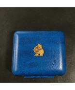 Vintage Bulova Viaggio Orologio Blu Custodia Con Oro Giallo Michigan CP ... - £89.06 GBP