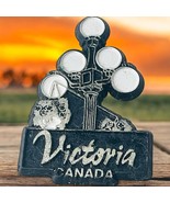 Victoria Canada Streetlamp Lamp Post Vintage Rubber Travel Souvenir Magnet - $291.47 MXN