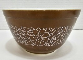 Vtg Pyrex Brown Woodland 401 Small Mixing Bowl 1-1/2 Pint 750ml READ DES... - £7.66 GBP