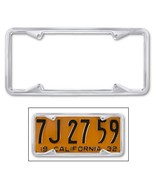 Chrome 1929-39 California 5/8&quot; License Plate 4 Hole Sharp Edge Steel Frame - $20.37 CAD