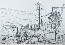 &quot;Mount Olive&quot; By Esther Lurie Lithograph On Paper Limited Ed. Of 50 - $125.78