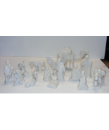 Vintage Scandia Blue Porcelain 16 Piece Nativity Scene Baby Jesus Manger... - €84,43 EUR