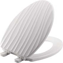 The Mayfair 132Slow 000 Sculptured Rainfall Toilet Seat Is Long,, And White. - £40.06 GBP