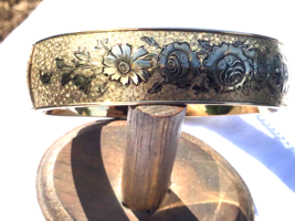 Gold Filled Black Enamelled Bangle Victorian Revival 1940s-60s SUPERB CONDITIONS - £62.41 GBP