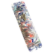 Marbled Tie Dye Art Glass Mezuzah - Gift Box and Non-Kosher Scroll Included - Ha - £29.22 GBP