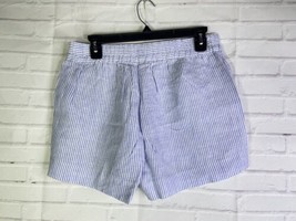 HIHO Ginger Short Shorts Blue White Vertical Stripes Linen Pockets Women... - £19.16 GBP