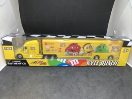 New 2021 Kyle Busch #18 M&amp;M&#39;S Hauler 1:64 Nascar Authentics Joe Gibbs Ra... - £30.36 GBP