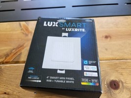 Luxrite 4 Inch Square Smart LED Recessed Light RGBW Color Changing WiFi App - £30.93 GBP