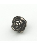 Authentic 925 Sterling Silver Rose Flower Love European Spacer Charm Bead  - £13.28 GBP
