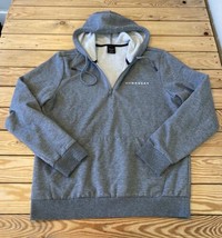 Oakley Men’s 1/4 Zip Hooded Sweatshirt Size L Grey S6 - $28.71