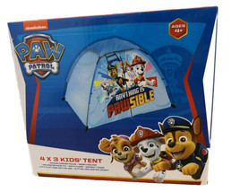 Paw Patrol Kids 4’x3&#39; Camping Dome Tent Blue Anything is Pawsible Indoor Outdoor - £18.95 GBP